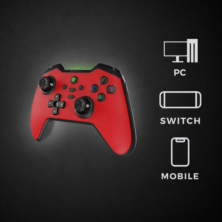 Genesis Mangan 400 Wireless Controller für PC, Switch, Mobile, Rot, Rot