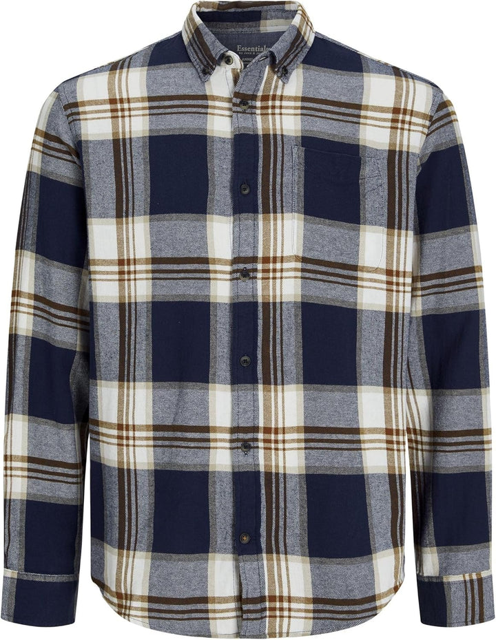 Jack &amp; Jones Herren Jjeclassic Autumn Check Shirt Ls Sn Langarmhemd XS Canteen, XS Canteen