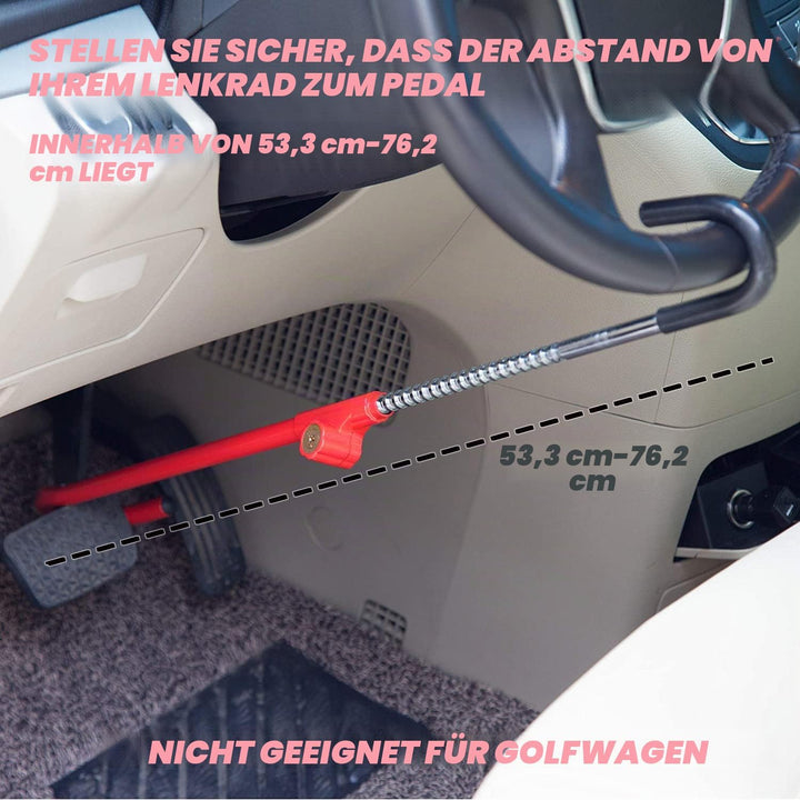 Cartman Lenkrad-Bremsschloss, Fahrzeug-Diebstahlsicherung, Bremspedalschloss mit verstellbarer Länge