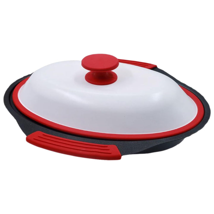 Grillpfanne mit Deckel | Mikrowellen-Grillpfanne, Mikrowellen-Speckkocher mit Abdeckung, Crisper und