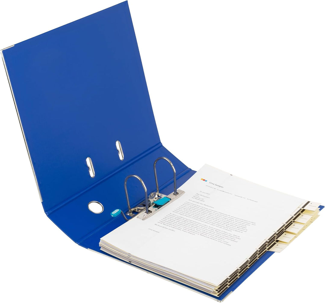 Elba Premium Akten-Ordner A4, smart Pro plus, 8 cm breit, Kunststoff Ordner, blau, 10 Stück, blau