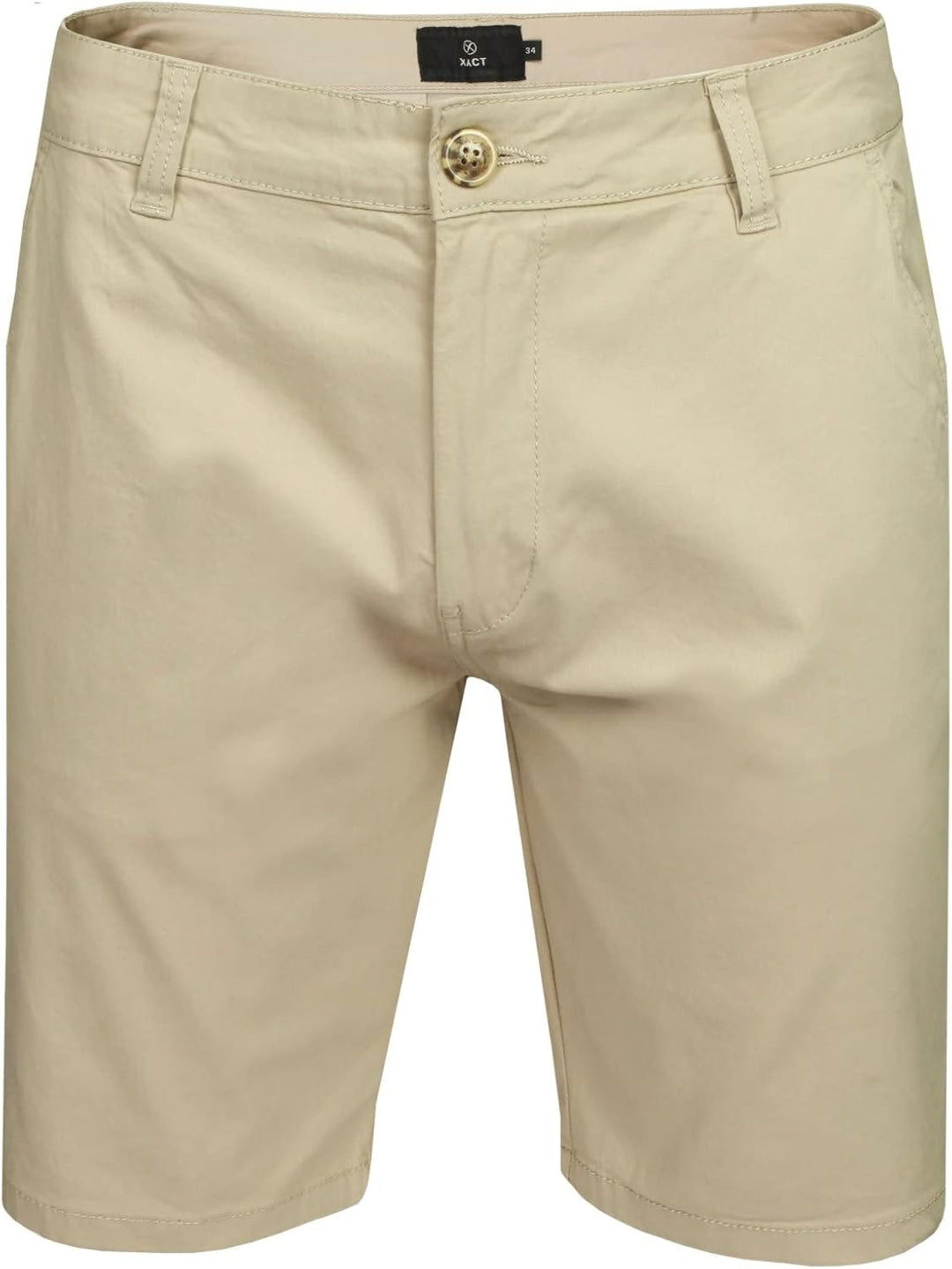 Xact Herren Leinen 23cm Tailored Chino Shorts, Regular Fit 32W Stone, 32W Stone
