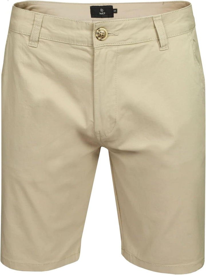 Xact Herren Leinen 23cm Tailored Chino Shorts, Regular Fit 32W Stone, 32W Stone
