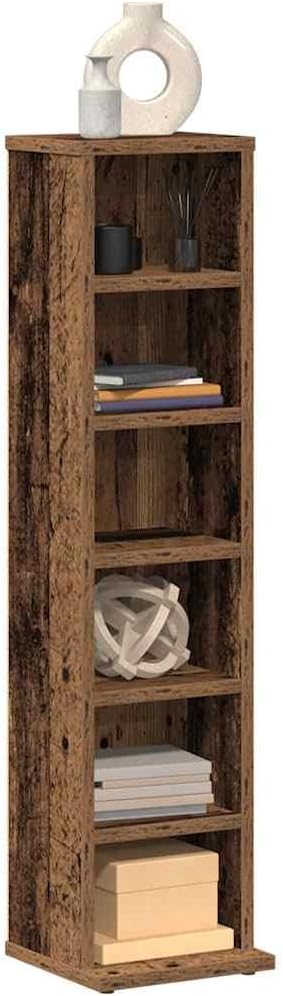 vidaXL CD-Regal Altholz-Optik 21x20x88 cm Holzwerkstoff
