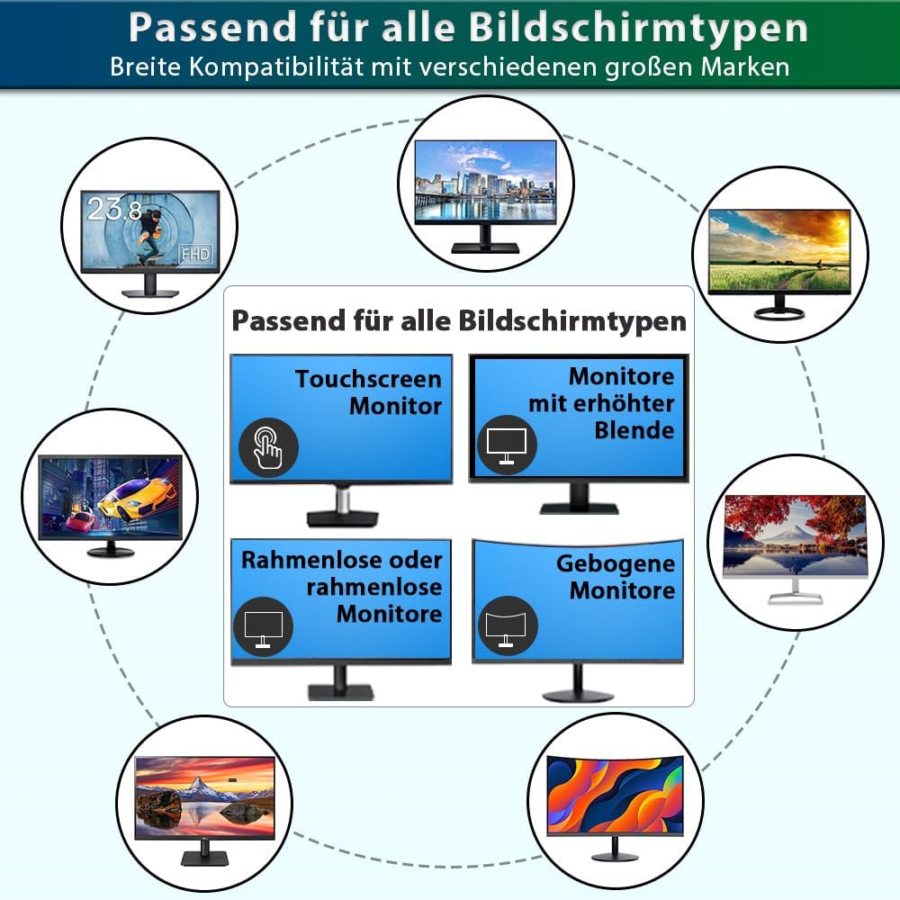 STARY 2 Stück Computer Bildschirm Blickschutzfilter für 23 Zoll Monitor 16:9 Seitenverhältnis - Anti