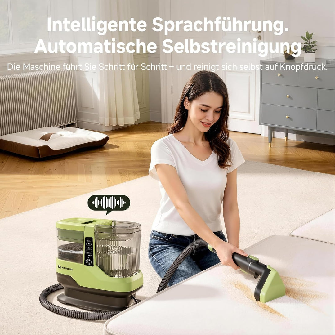 AAOBOSI Dampfreiniger und Polsterreiniger, 1800W, Sprachansage, Sofa/Auto Medium, Medium