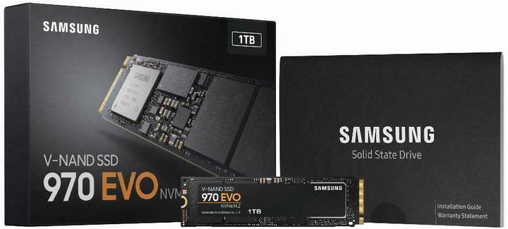 Samsung MZ-V7E1T0BW 970 EVO 1 TB NVMe M.2 Interne SSD Schwarz 1TB 970 EVO, 1TB 970 EVO