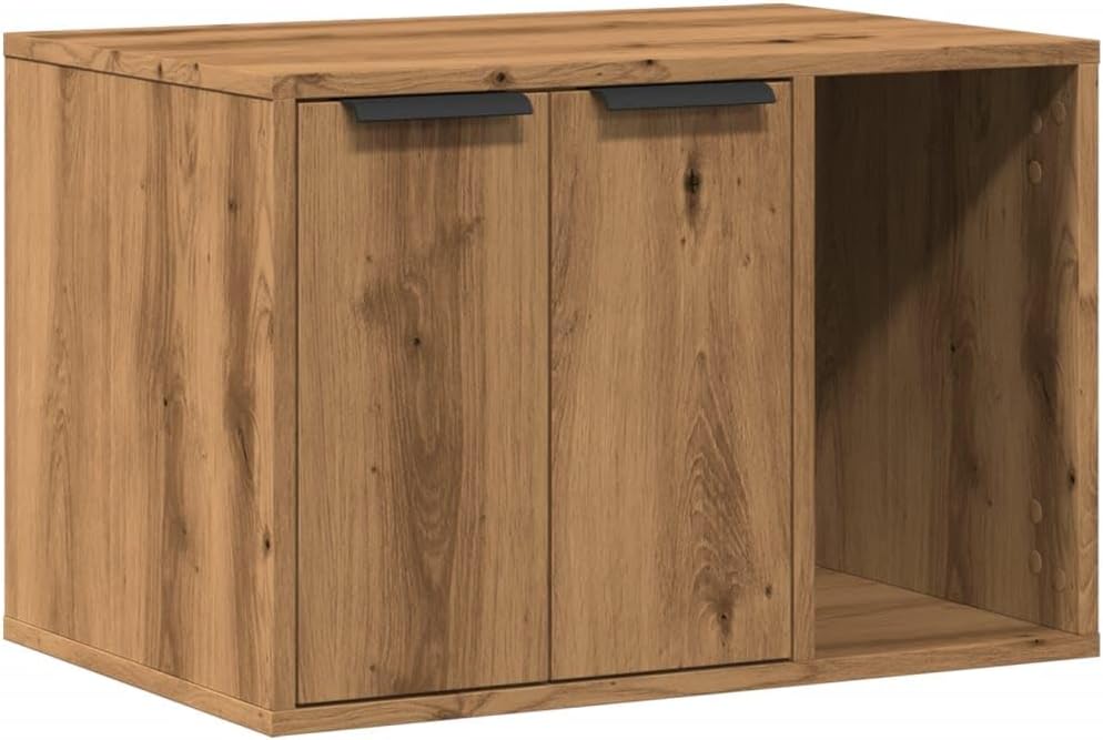 Katzenklo Artisan-Eiche 60x40x40 cm Holzwerkstoff Katzenklo-Schrank für Katzen, Wohnzimmer, Balkon