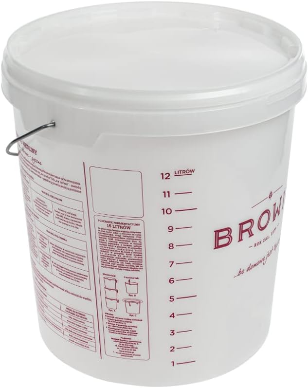 Gärbehälter 15L + Deckel + Gärrohr, Gäreimer Eimer Wein Bier Gärfass Gärballon