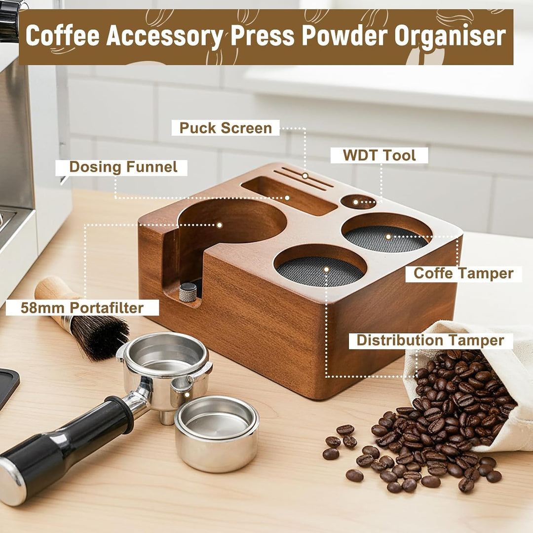 Tamperstation 58mm, Espresso Tamper Station für Siebträger Zubehör