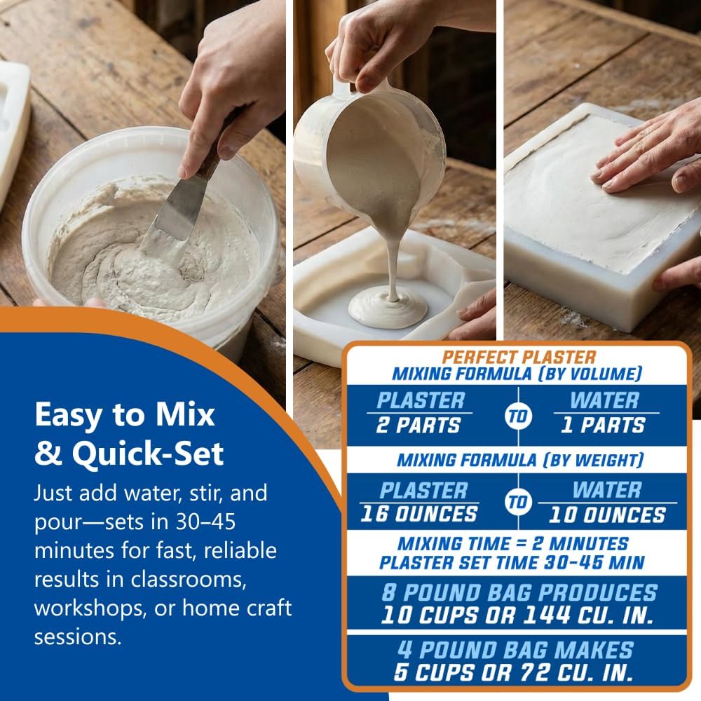 Perfekt Putz Keramik &amp; Keramik Guss Material 4Lb weiss, Wei 4Lb