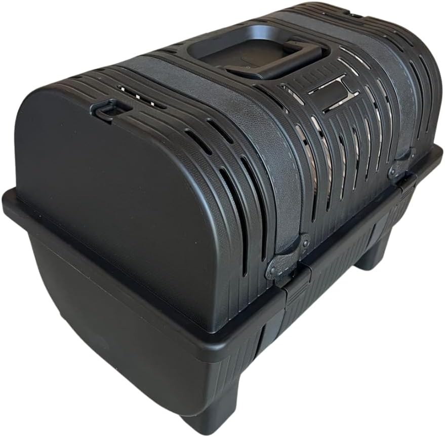 Mamapetz Lull Carrier Premium Haustier Transportbox Hund &amp; Katze Sicher &amp; Stilvoll (Schwarz), Schwar