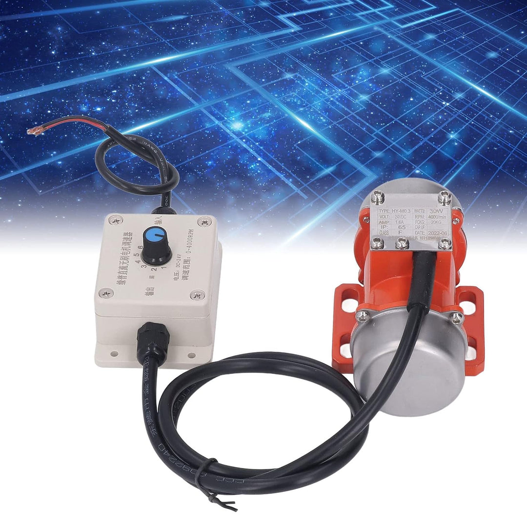 Sorandy 30W 4000U/min DC 12V/24V Betonrüttler Vibrationsmotor, IP65 Wasserdicht 50Hz Bürstenlos Elek