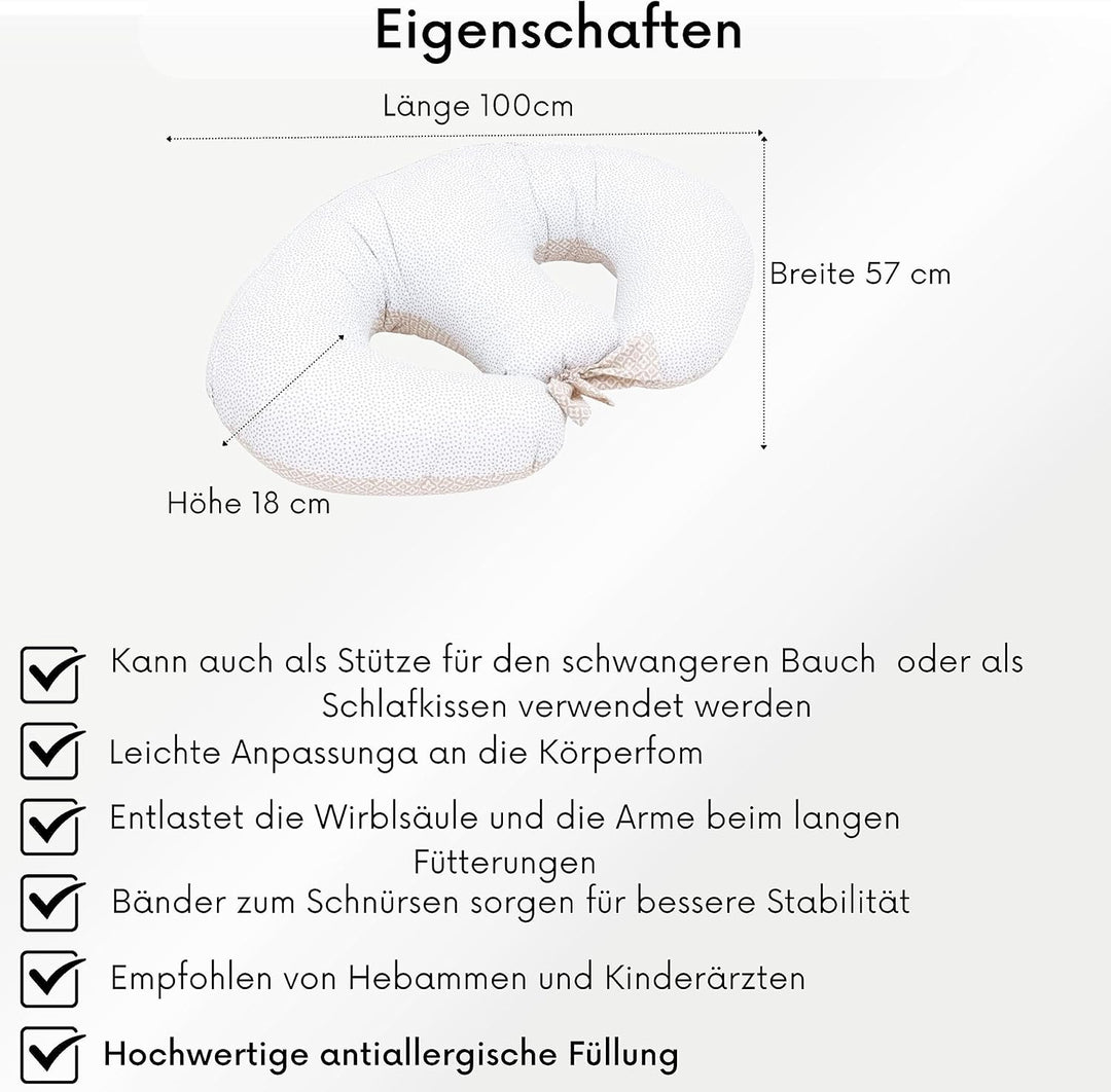 Bellochi Growing in style Stillkissen Zwillinge, Stillkissen XXL, Nursing Pillow - Schwangerschaftsk