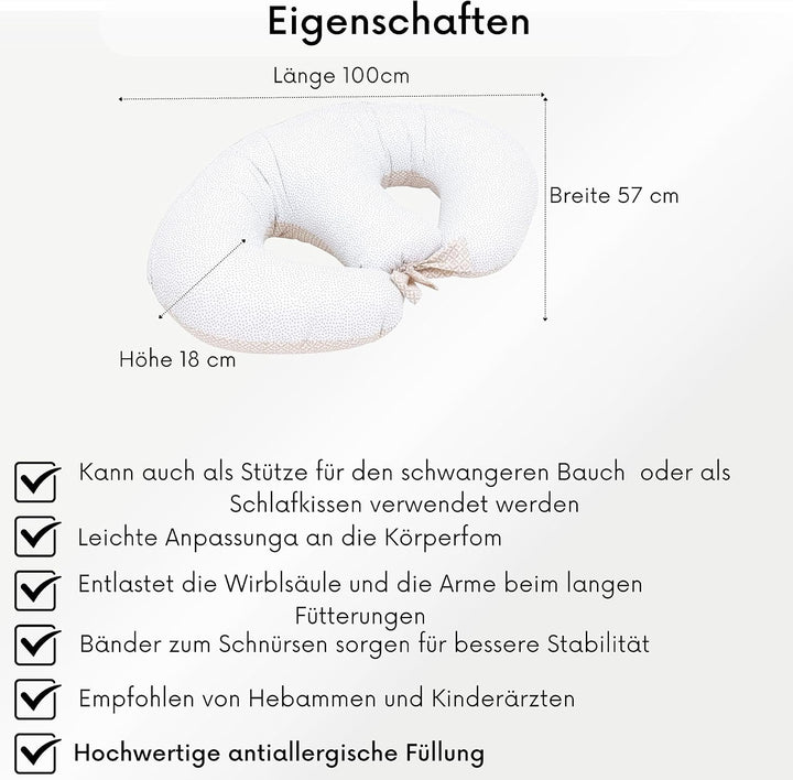 Bellochi Growing in style Stillkissen Zwillinge, Stillkissen XXL, Nursing Pillow - Schwangerschaftsk