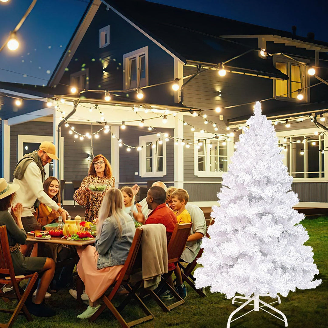 Gimisgu Weihnachtsbaum künstlich, 180cm mit 600 Spitzen PVC Schwer Entflammbar, Schnellaufbau Klapps