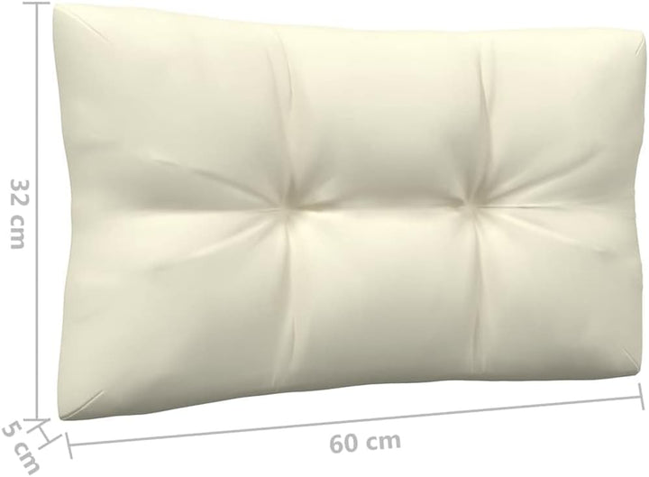 vidaXL Gartensofa 2-Sitzer, Gartenmöbel 2 Ecksofa mit Creme Kissen, Modular Sofa Lounge Sitzgruppe f