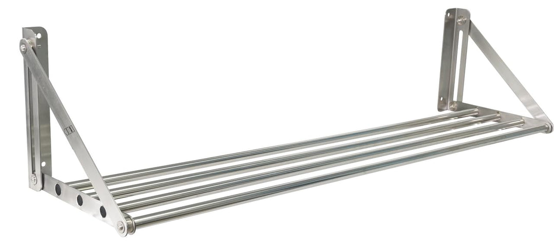 METRO Professional Faltbares Wandregal GFWS1120, Edelstahl, 120 x 30 x 26.5 cm, Silber