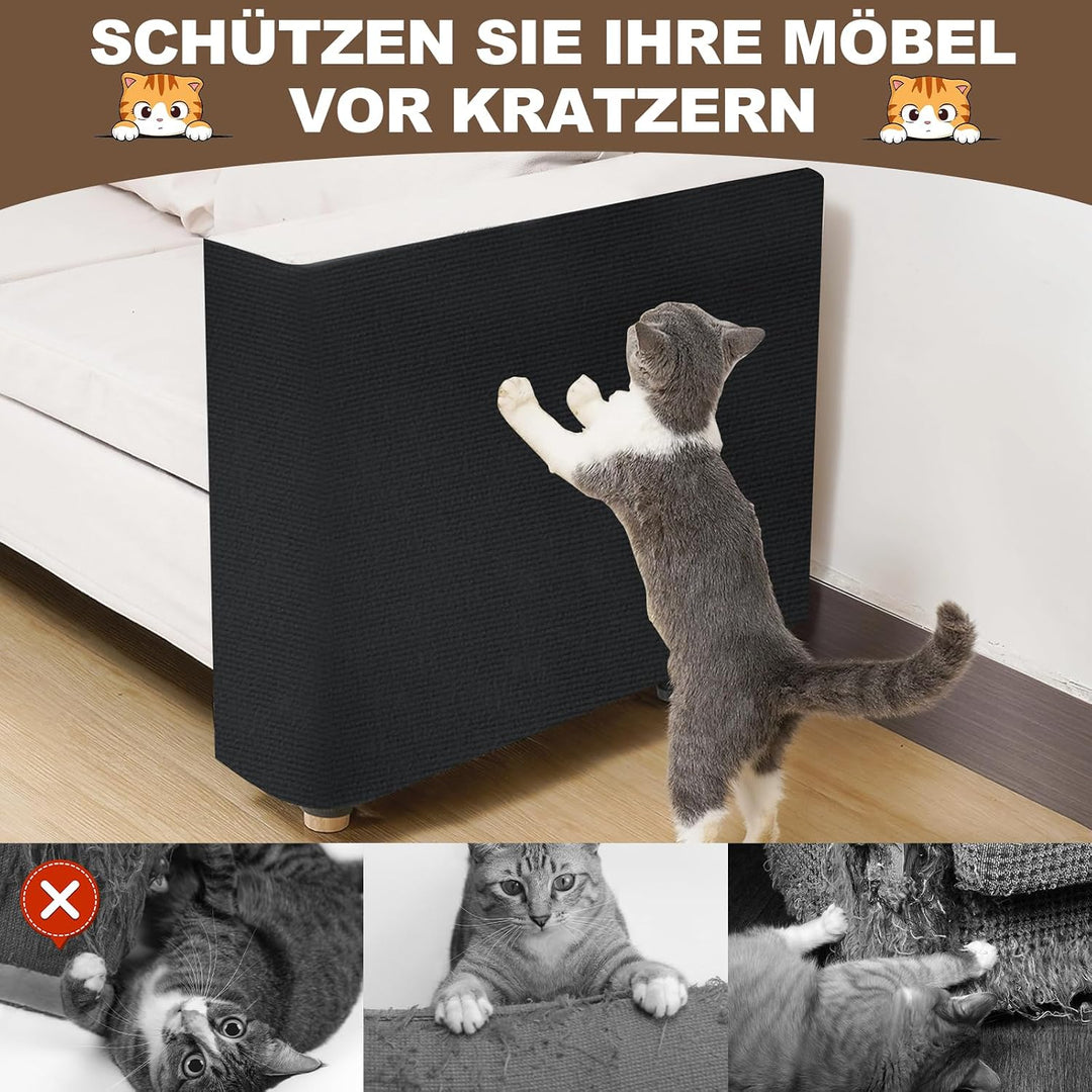 40 x 200cm Kratzmatte Selbstklebend Katze, DIY Trimmbare Kratzschutz Sofa Katze, Kratzbretter Kratzw