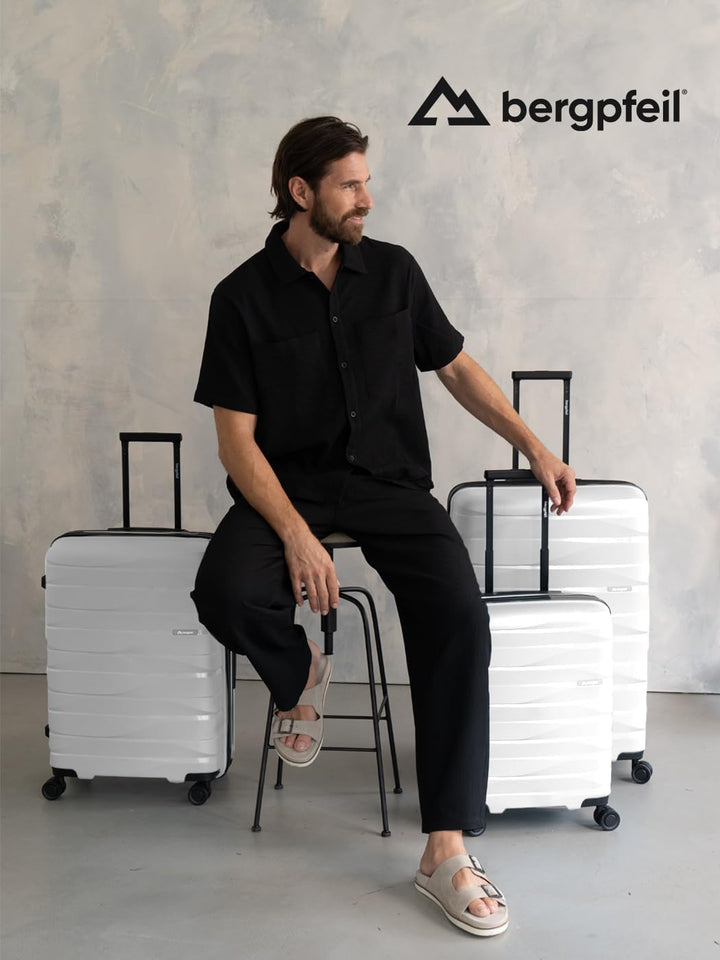 Hartschalenkoffer XL Reisekoffer leicht 77 cm Ice White Metallic L, Ice White Metallic L