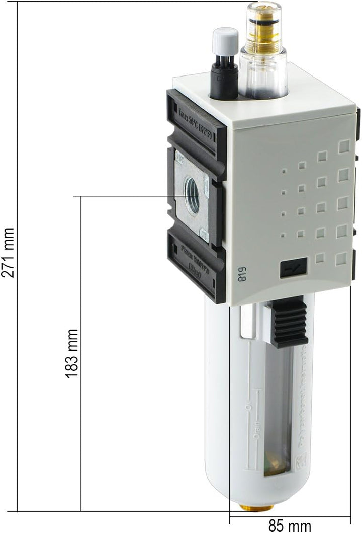 Fittingstore Futura Baureihe 4 - Nebelöler bis 16000 l/min - Druckluft (Gewinde: G 1"), Gewinde: G 1
