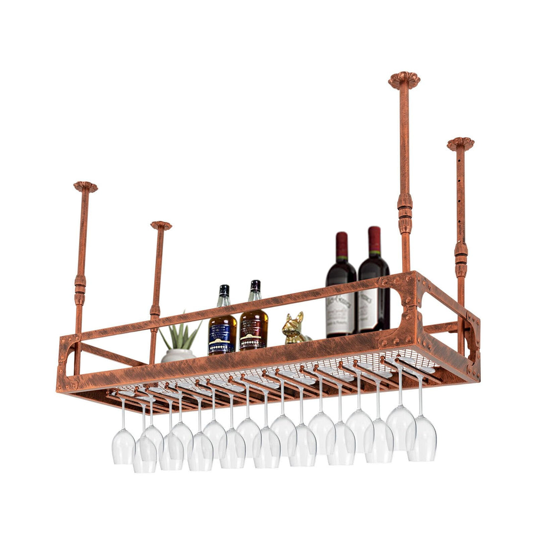 Deckenregal Weinregal Weinflaschenhalter Hängender Retro Eisen Dekoration Regal Höhenverstellbare Hä
