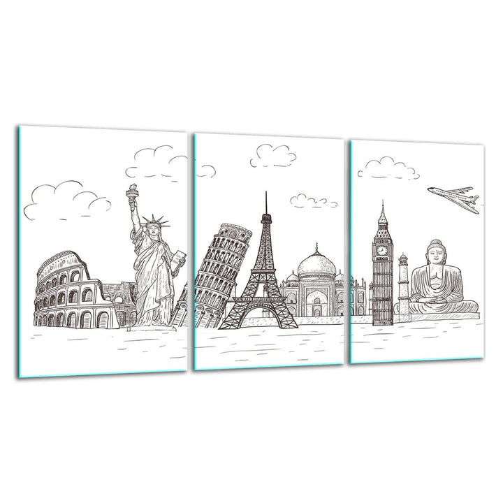 TMK ArtDeko Herdabdeckplatte 3 Teilig 3x30x52 cm - Spritzschutz Herdabdeckung – Herdschutz aus Siche