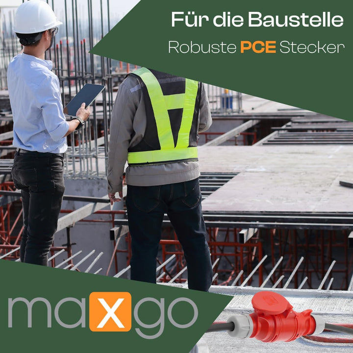 15m CEE Starkstromkabel Verlängerungskabel 16A 400V Gummileitung H07RN-F 5g1,5 mm² IP44 aussen