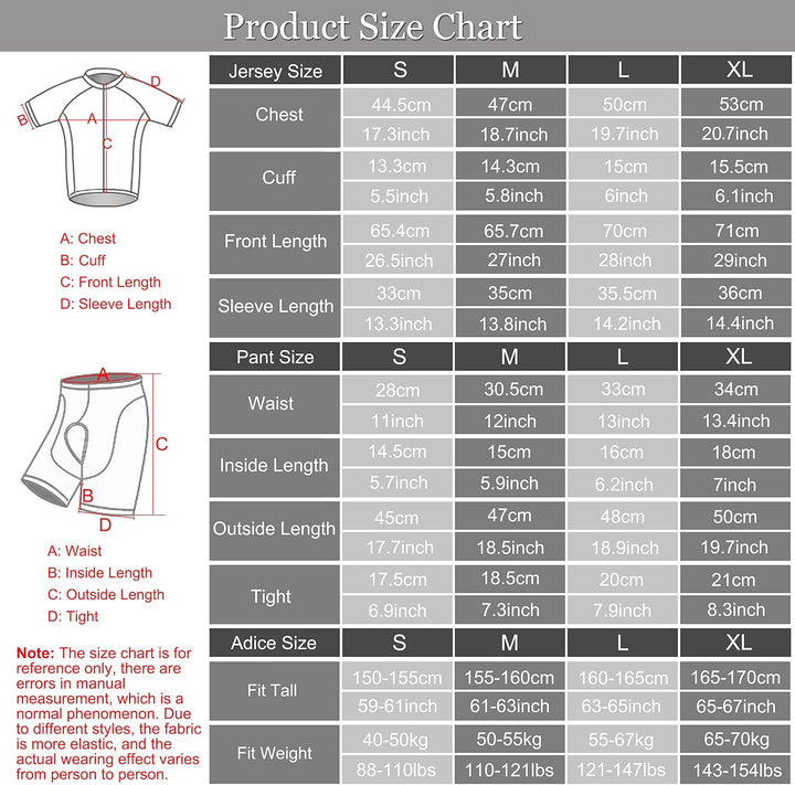 Damen Atmungsaktiv Schnelltrocknend Fahrradtrikot Set, Outdoor Kurzarm Radsport-Shirt + 3D Gel Gepol