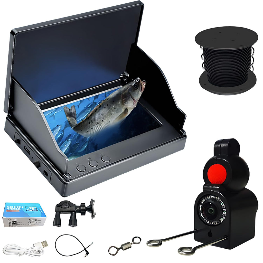 Unterwasserkamera Angeln Fishfinder, Fish Finder Kamera mit 4.3 Zoll IPS Display und 30m Kabel, Wass