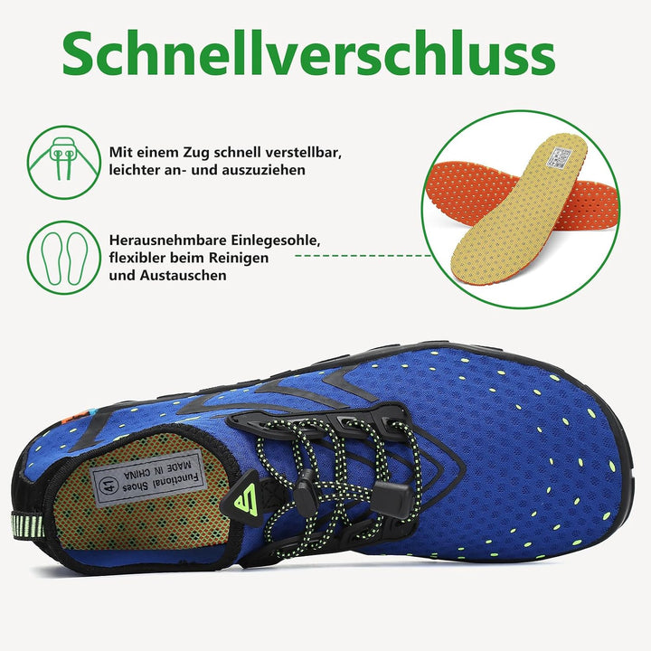 SAGUARO Herren Badeschuhe Damen rutschfeste Sohle Schnell Trocknend Schwimmschuhe 36 EU Blau, 36 EU