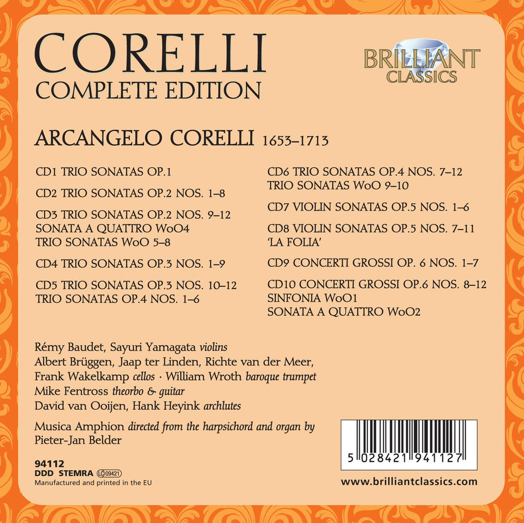 Corelli Complete Edition, Audio-CD