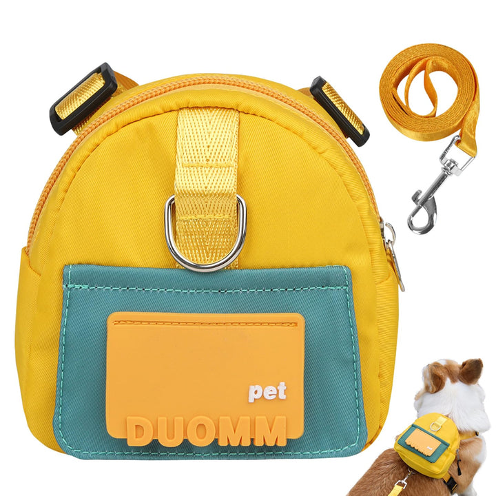 PETCUTE Hunderucksack Geschirr für Hunde,Hunderucksack mit Leine,Haustiergeschirr mit Kotbeutelspend