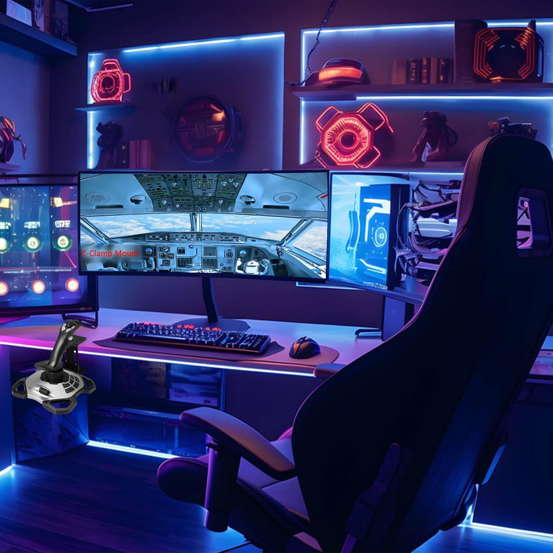 HTLAKIKJ Tischhalterung für Flight Sim Joystick Kompatibel mit Logitech G Extreme 3D PRO Joystick Ve