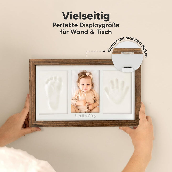 KeaBabies Baby Handabdruck Und Fussabdruck Set - Ton Handabdruck Andenken Rahmen, Neugeborenen Kinde