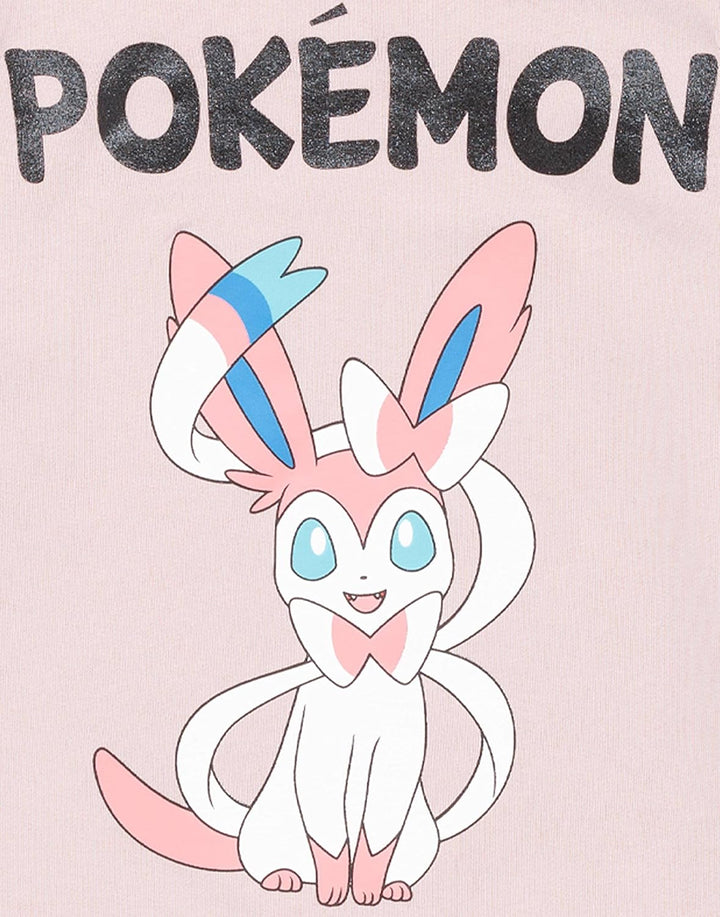 Pokemon Hoodie Girls Kids Game Gifts Sylveon Lilac Jumper Pullover, 4-5 Jahre