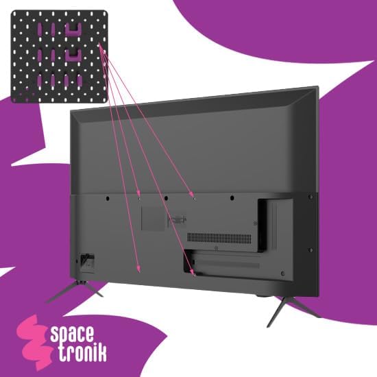 TV Zubehör Organizer-Platte Halterung VESA, Kabelmanagement Rückwand Panel ohne Bohren, 75x75/100x10