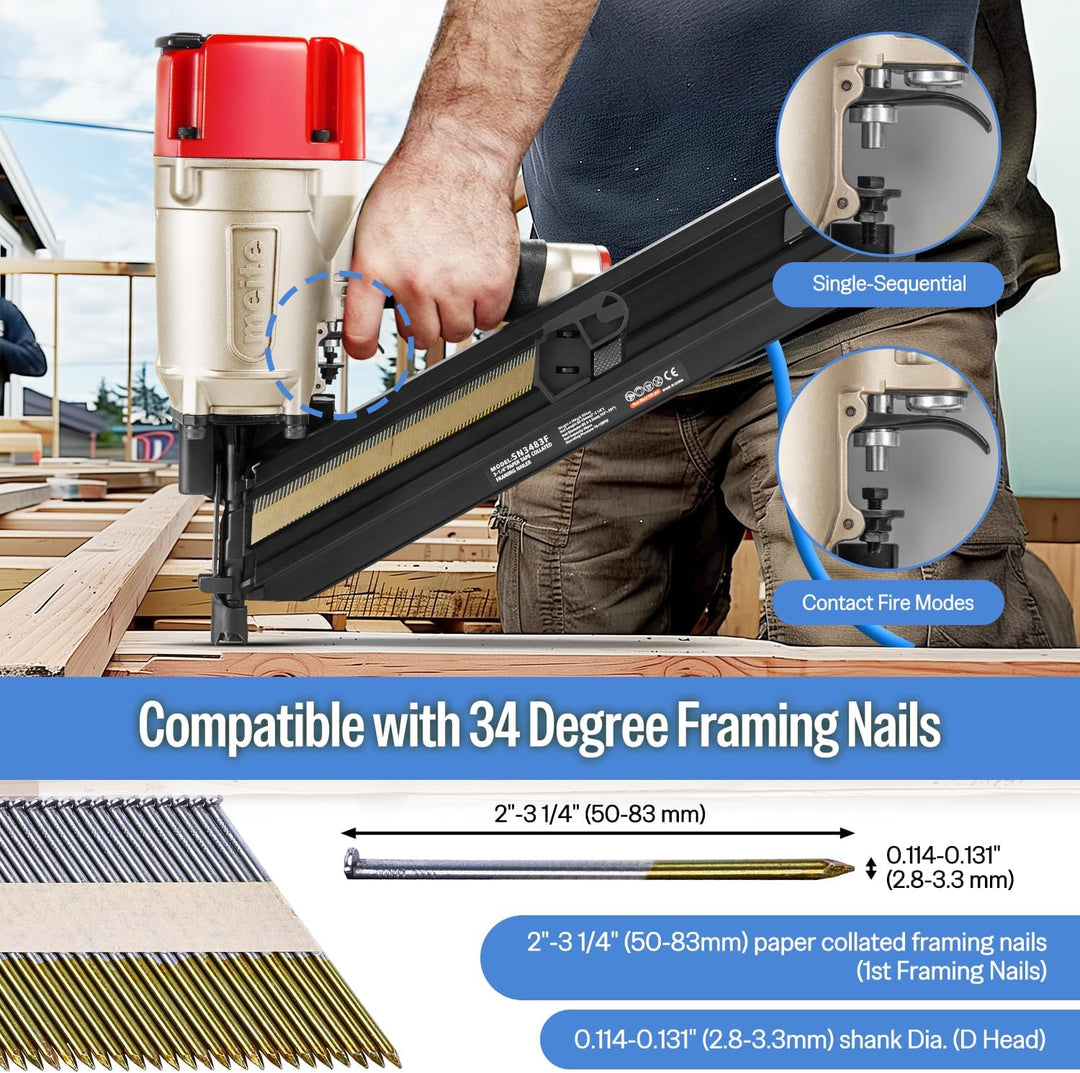 meite SN3483F 34° Streifennagler 50–83 mm für Holzrahmenbau