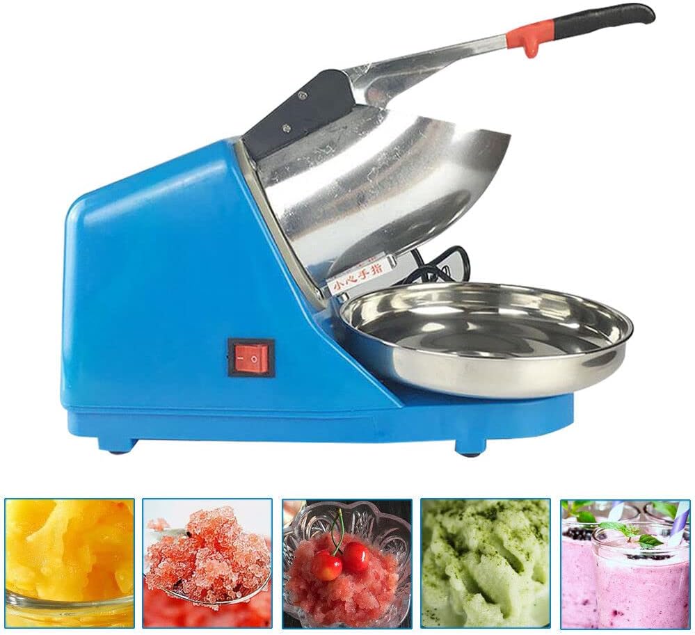 220V Elektrischer Crusheisbereiter, 300W Edelstahl Ice Crusher Eiswürfel Eiszerkleinerer Zerkleinere