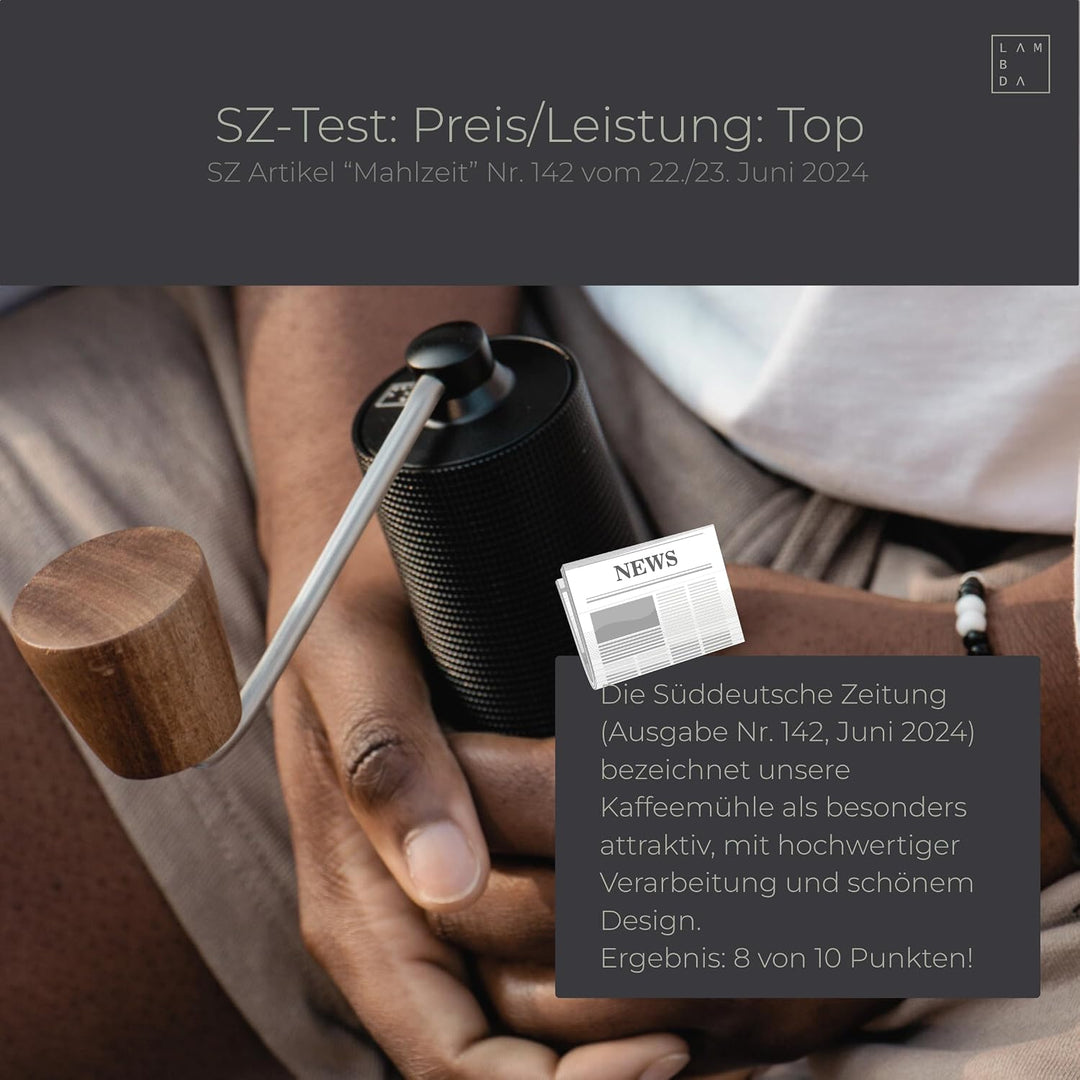 LAMBDA COFFEE® TERRA SIGMA I Espressomühle mit 108 einstellbaren Mahlgraden mit 0,055mm Einstellpräz