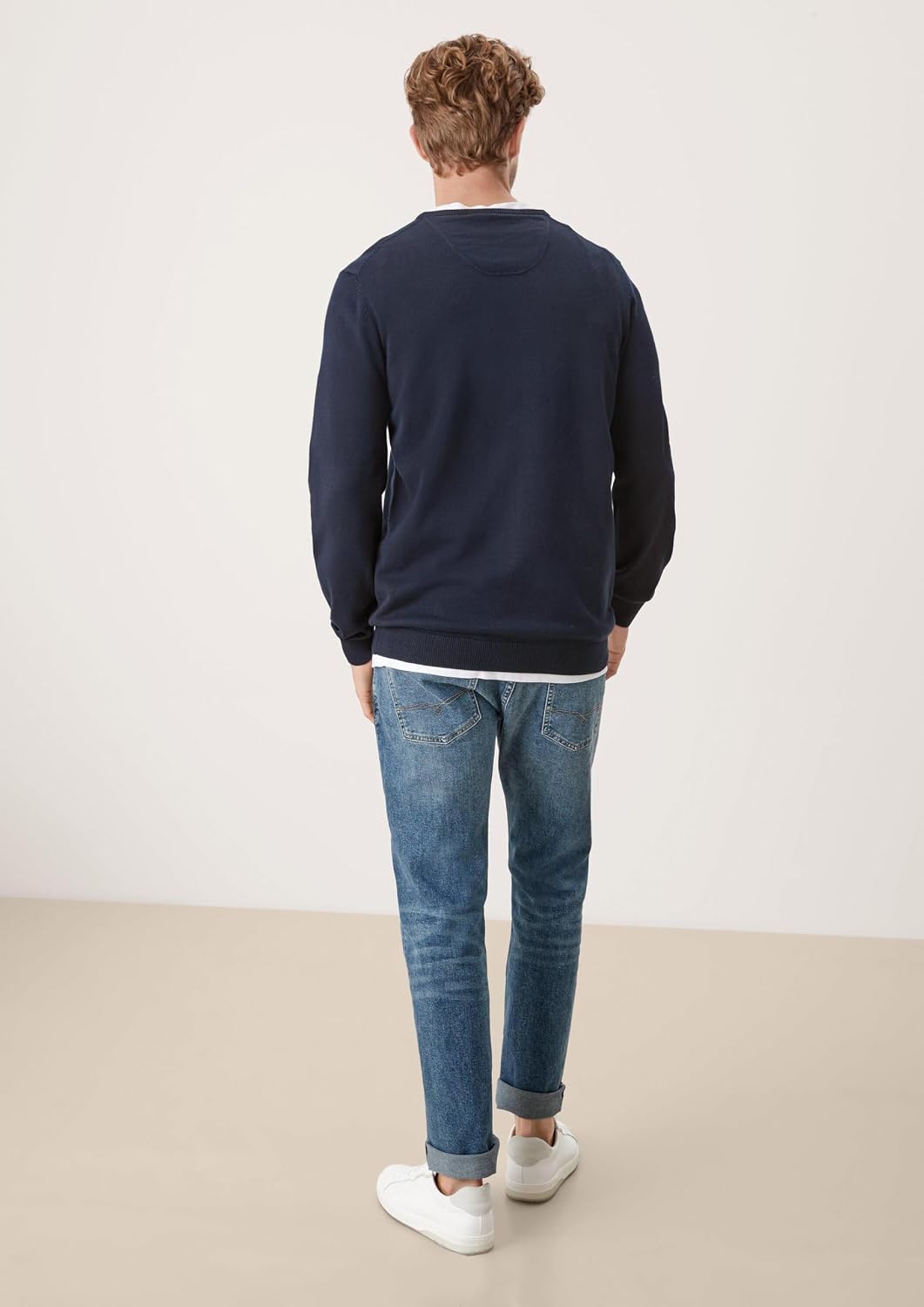 s.Oliver Herren Pullover mit Logo-Stickerei L Blau(5978), L Blau(5978)
