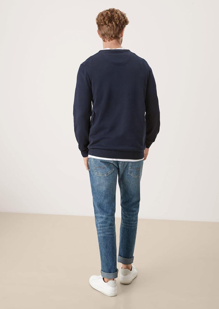 s.Oliver Herren Pullover mit Logo-Stickerei L Blau(5978), L Blau(5978)