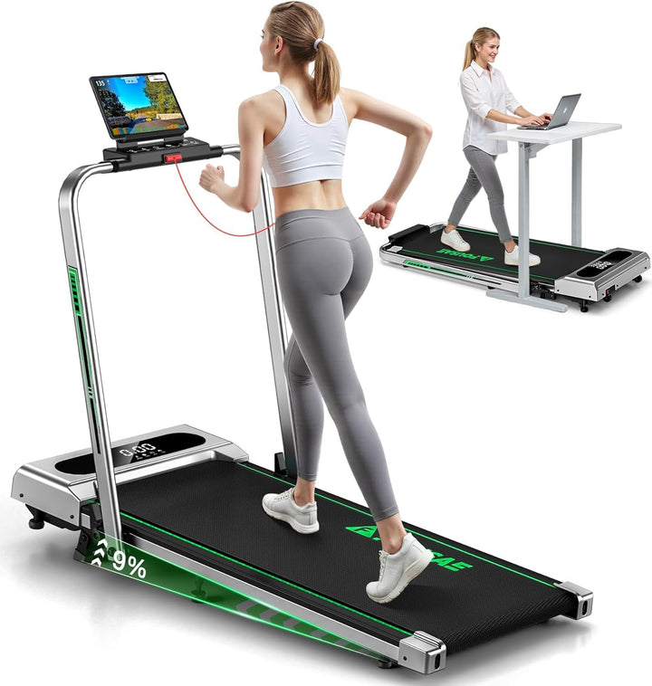 Laufband für Zuhause, 5 in 1 Walking Pad, 12km/h Klappbar Laufband mit 9% Steigung, 2.75HP Walking M