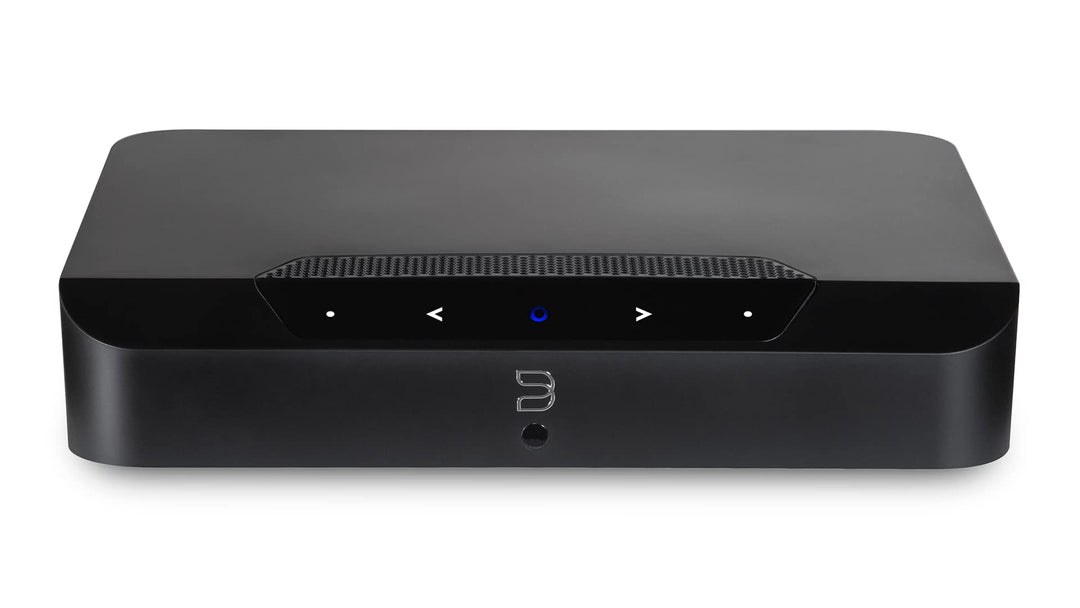 Bluesound Powernode Edge kompakter kabelloser hochauflösender Multiroom Musik-Streamer - Schwarz Bla