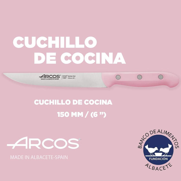 Arcos Küchenmesser-Set, Rosa, 3-teilig | Chefmesser zum Schälen von Gemüse | Limited Edition | Solid