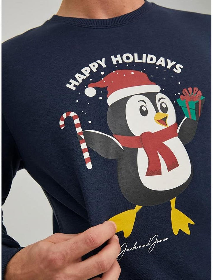 JACK &amp; JONES Toon Crew Neck Christmas Jumper L Marineblauer Blazer, L Marineblauer Blazer