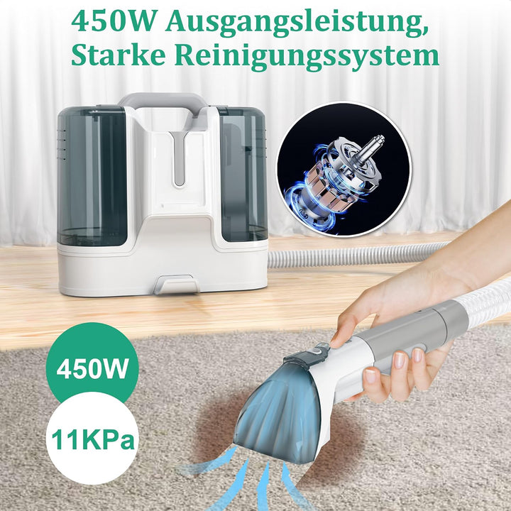 Waschsauger Polsterreiniger Gerät,Teppichreiniger,Geeignet für Sofas,Teppiche,Polstermöbel,Treppen,A