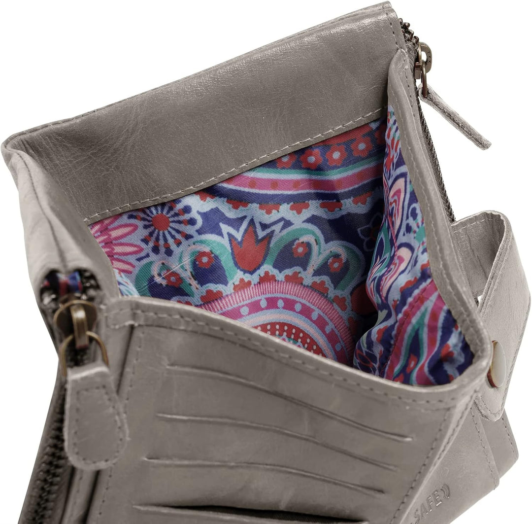 bruno banani Geldbörse Echt Leder grau Damen - 021754, Grau