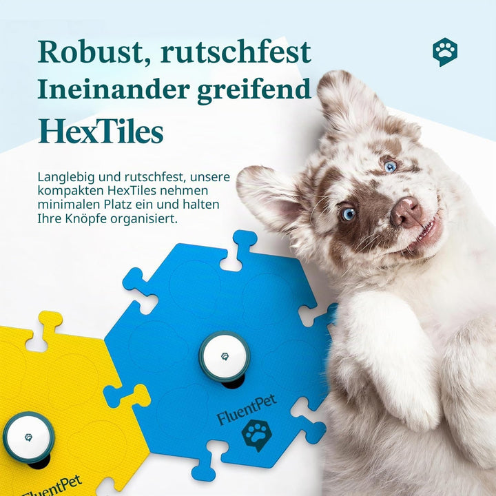FluentPet Sound Button Tester Kit - Hundetasten für Kommunikation - Kompakte Sprechtasten für Hunde