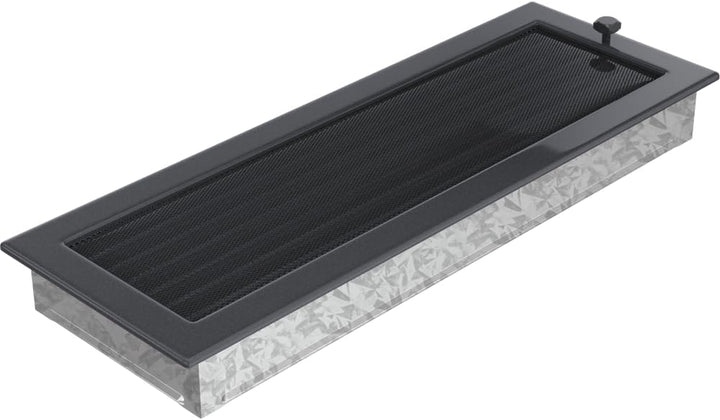 KRATKI Lüftungsgitter Kamingitter 17cm x 49cm graphit mit Jalousien 17 x 49 cm Graphit, 17 x 49 cm G
